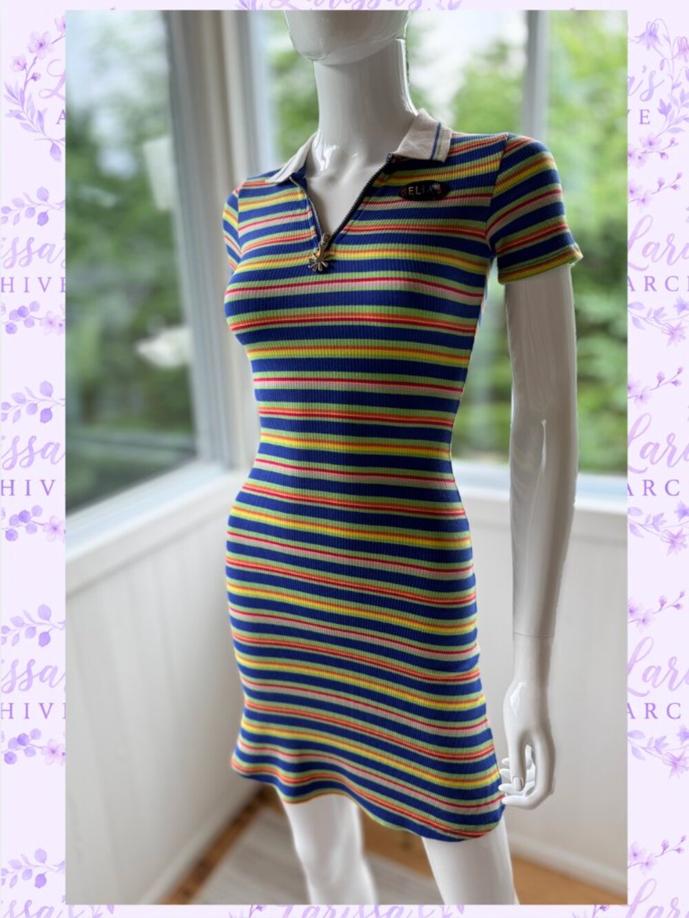 dELiA's by Dolls Kill | Highschool Sweetheart Striped Polo Mini Dress | Size XS